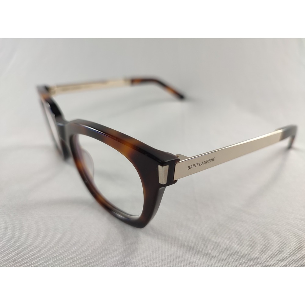 Saint Laurent SL 583 002โ Havana Silver Eyeglasses Frames 53-20-145 Italy...